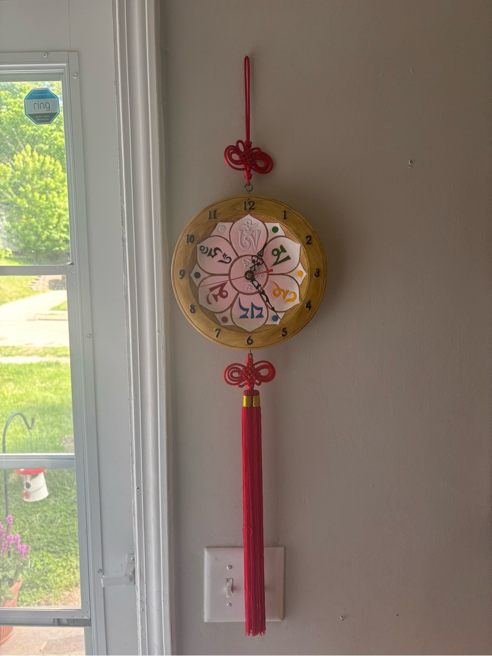 Handcrafted Chinese Wall Clock from Hong Kong